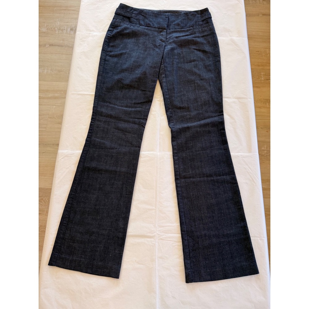 Maurices Flare Leg Trousers Women 0R Dark Blue Good Business Casual Mid Rise